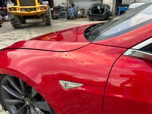 TESLA MODEL S WING FENDER FRONT LEFT LH RED 2012-2016