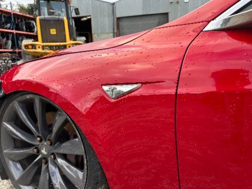 TESLA MODEL S WING FENDER FRONT LEFT LH RED 2012-2016