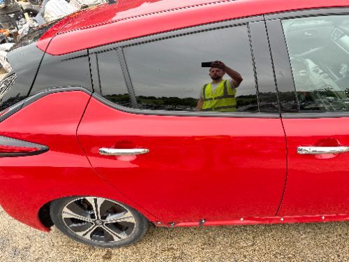 NISSAN LEAF ZE1 DOOR REAR RIGHT COMPLETE RED Z10 2017-2024