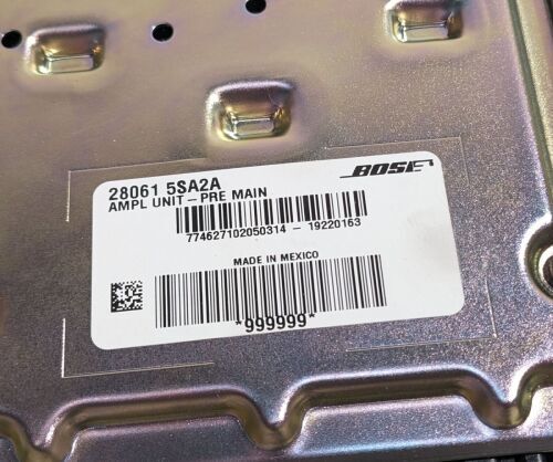 NISSAN LEAF ZE1 AUDIO AMPLIFIER BOSE 2017-2023