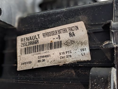 RENAULT ZOE BATTERY COOLING SYSTEM PTC 2019-2024