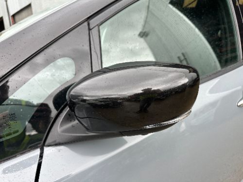 NISSAN LEAF DOOR WING MIRROR LEFT BLACK FOLD CAMERA BLIND SPOT 2017-2024
