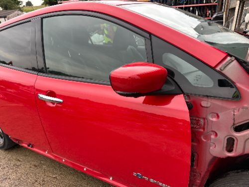 NISSAN LEAF ZE1 DOOR FRONT RIGHT COMPLETE RED Z10 2017-2024 NO MIRROR