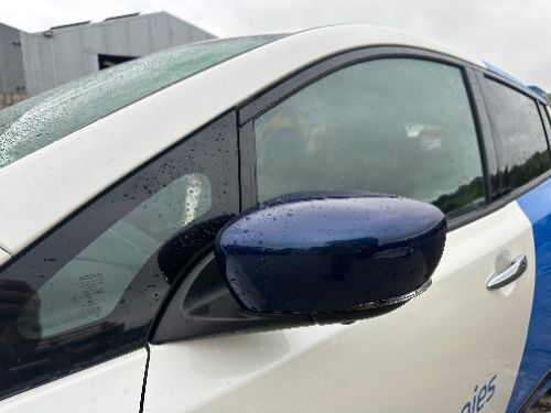 NISSAN LEAF DOOR WING MIRROR LEFT BLUE FOLD CAMERA BLIND SPOT 2017-2024