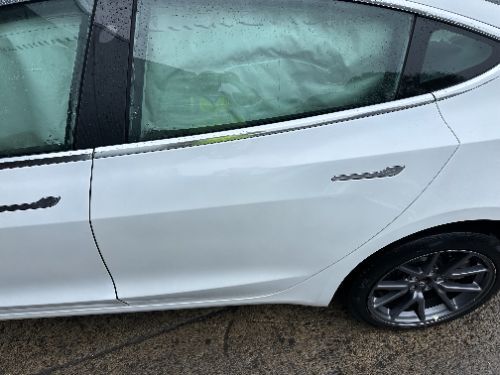 TESLA MODEL 3 DOOR REAR LEFT WHITE BARE 2018-2023