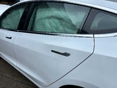 TESLA MODEL 3 DOOR REAR LEFT WHITE BARE 2018-2023